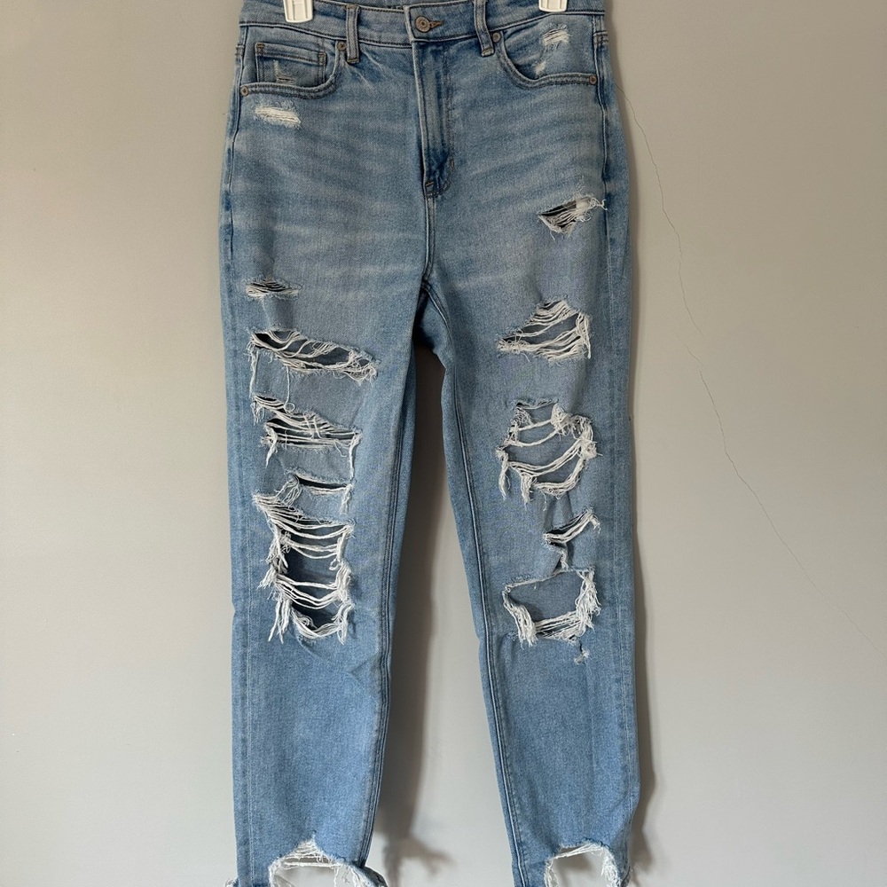 American Eagle Outfitters Blue Ankle Cropped Jeans